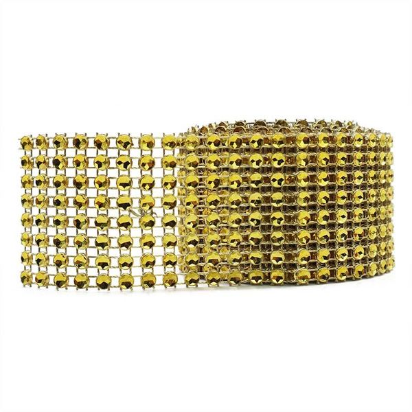 

2yard 4cm bling diamond mesh roll event party birthday wedding diy decoration table bottle wrap crystal ribbons rhineston tulle jllwon