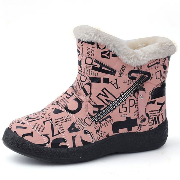 

winter skin shoes ankle for women dwaterproof snow women's water short apartments black boots buty damskie