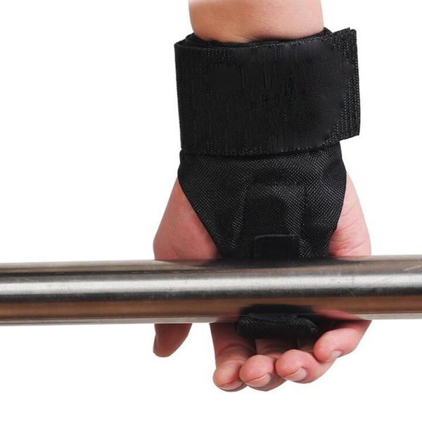 Engrenagem de energia ajustável aptidão aptidão pulso ganchos de levantamento de peso para barra anti-derrapante ginásio aperta alças com envoltórios de pulso q0108