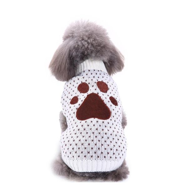 

dog sweater pet dog cat winter warm footprint sweater coat costume apparel clothes for small dogs puppy clothes 5uqw9