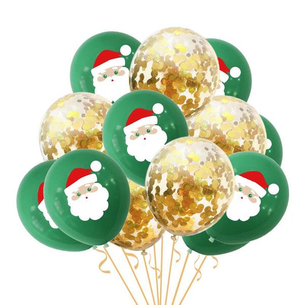 

10 шт. santa claus elk tree parted confetti balloon набор рождественские украшения для домашней рождественской вечеринки navidad noel новый