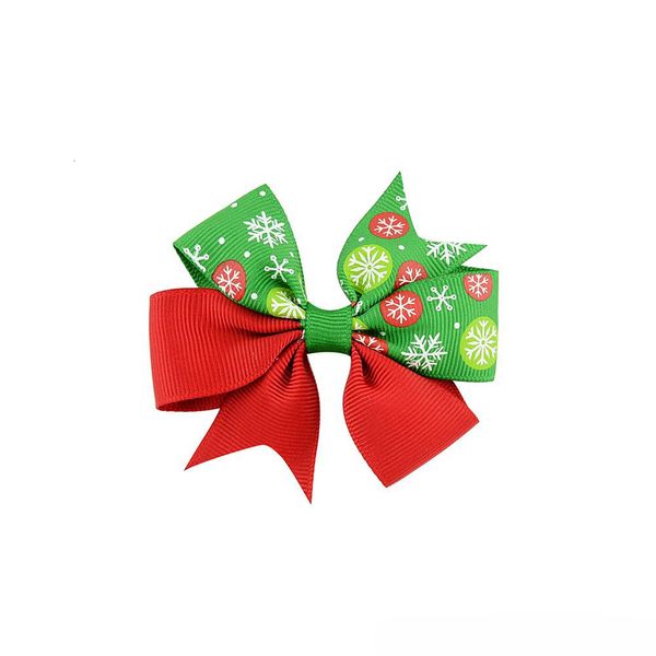 

bows hairpins christmas grosgrain ribbon girls with clip snowflake baby girl pinwheel clips hair pin accessories gift in