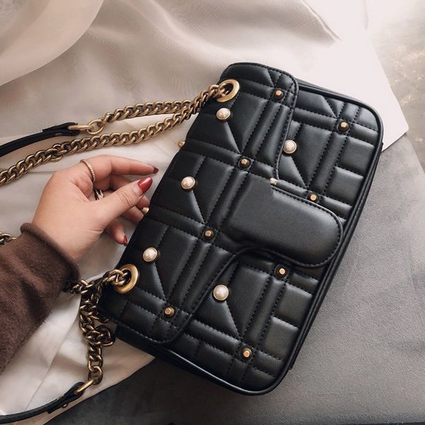 

2020 designer purse great good quality bag pearl style women fashion bags shoulder chain strap ladies purses bag luxury handbag