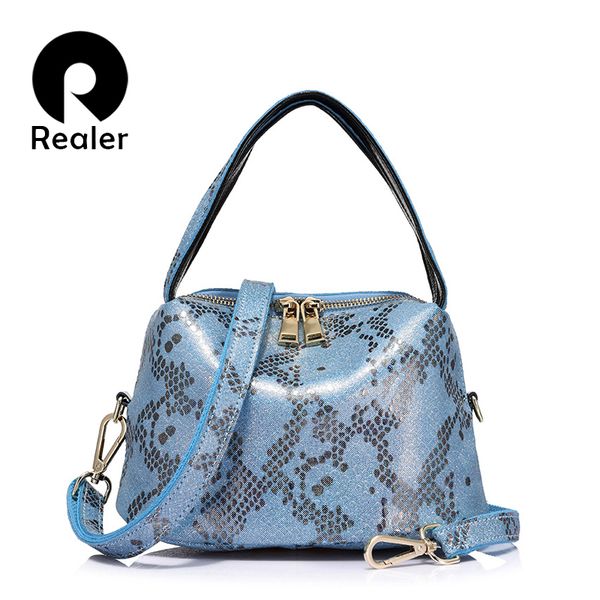 

realer brand new arrival women serpentine genuine leather handbag ladies shoulder bag fashion women small totes small hobos bag