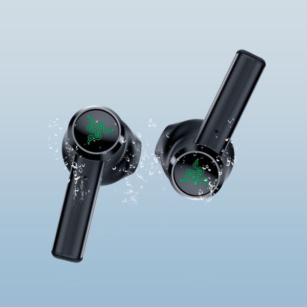 

razer hammerhead true wireless headphones tws bluetooth 5.0 ipx4 in-ear earbuds built-in microphone on/off switch earphone headsets dhl