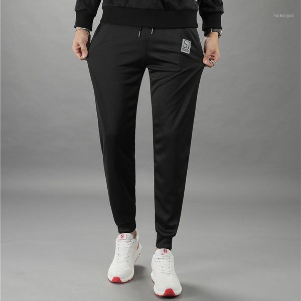 

2021 autumn new men's casual sweatpants solid high street trousers men joggers oversize brand men's pants 5xl1, Black