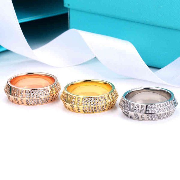 

original new s925 sterling silver ring classic fashion letters women's ring valentine's day confession proposal charm luxury tif j, Slivery;golden