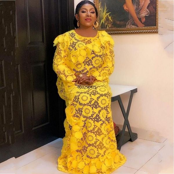 

africa clothing muslim long dress floor-length fashion african lace dress for lady 2021 african dresses for women1, Red