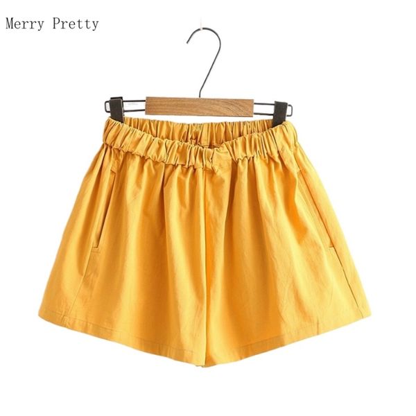

candy color hight waist cotton shorts for women casual straight shorts 2020 summer new pure korean style ladies daily bottoms t200701, White;black