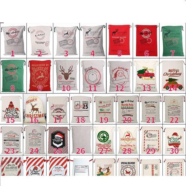 

canvas styels sacks cotton 38 santa large organic heavy drawstring gift bags personalized festival party christmas