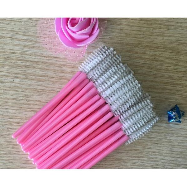 

1000pcs make up brush synthetic fiber disposable eyelash brush cosmetic makeup tool red rod white transparent br bbyjxu