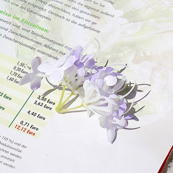 

3 fork simulation little flower headwear clothes accessories hydrangea flowers fashion selling with white purple color 0 68hz j1