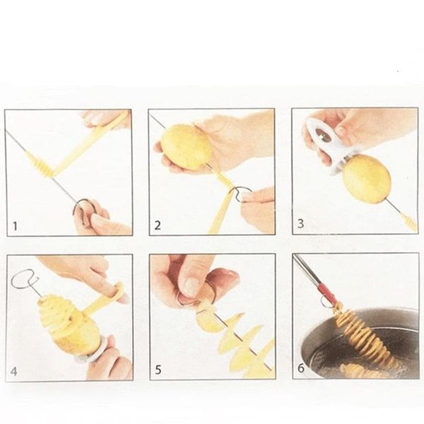 

factory priceslicer rotary tower spiral slicing knife string manual cyclone potato roll kitchen cuisine cutter tools cfa