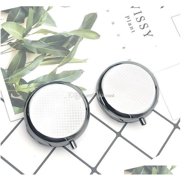 

100pcs metal 3 grid pill box boxes organizer medicine organizer container case round jewellery storag qylhzy five2010