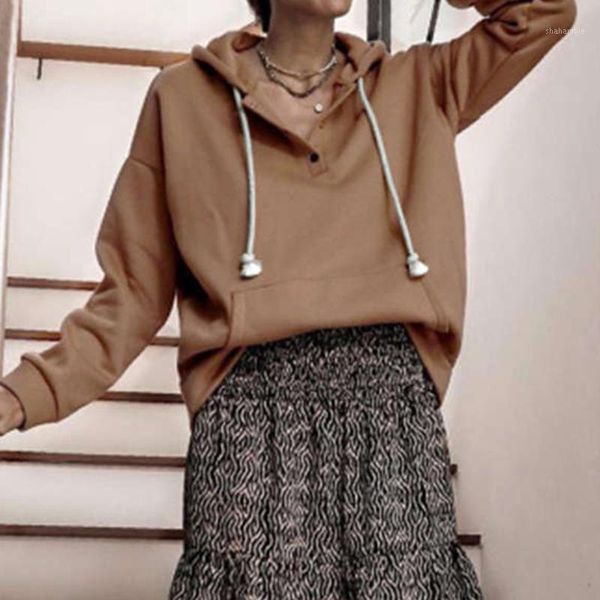 

harajuku hoodies solid color hooded women round neck sweatshirt long-sleeved winter plus size solid color streetwear1, Black