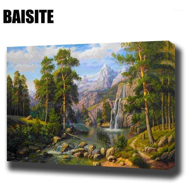 

baisite framed morden seascape diy oil painting by numbers painting&calligraphy decor wall art e800 40x50cm1