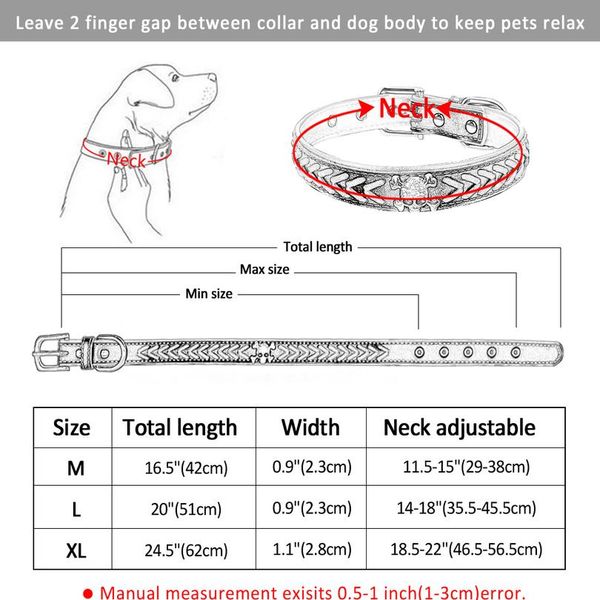 

cool braided leather dog collar soft padded skull studded pet dogs collars adjustable for medium large dogs pitbull boxe wmtgly