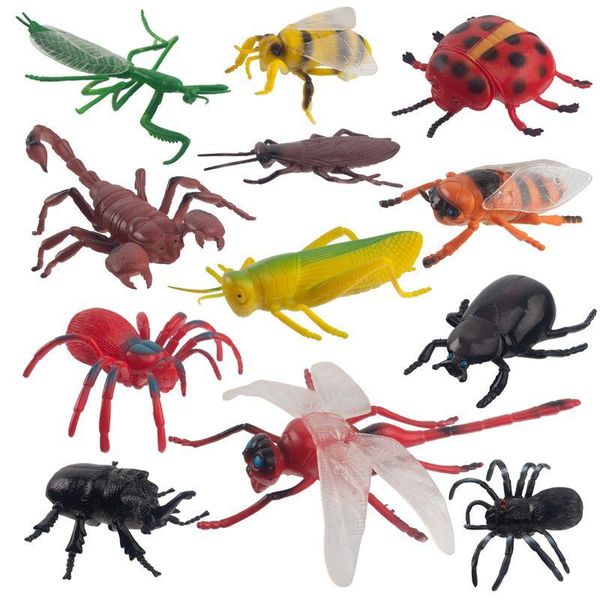 

mini model insects spider ants soft rubber toy animal figure collectible toy worm class animal action figures bbyvga