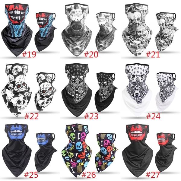 

factory priceoutdoor cycling masks sports hanging ear triangle scarf halloween skull 3d printed riding dustproof mask sc