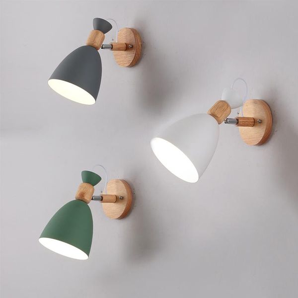 

wall lamp nordic bedside bedroom modern living room walkway staircase simple iron belt led