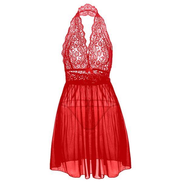 

clothing negligee lingerie plus size womens erotic lingerie babydoll lingerie transparent nightdress costumes, Red;black