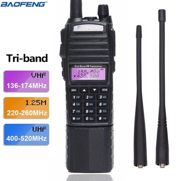 

baofeng uv-82t walkie talkie ham 136-174 мгц / 220-260 мгц / 400-520 мгц аматур двухсторонняя портативная ветчина радиополосная