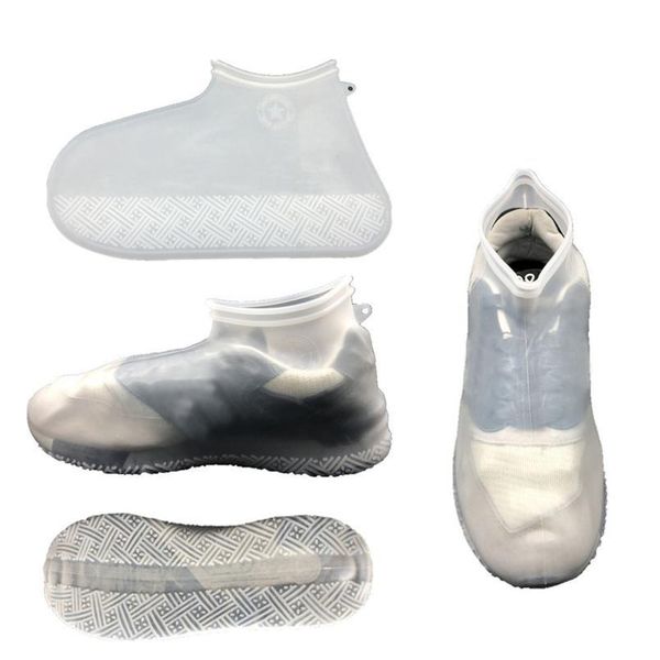 

1 pair reusable non-slip rain outdoor latex shoe cover rainy day waterproof thickening non-slip wear fo sqczep