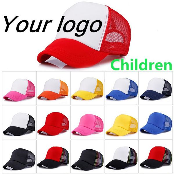 

дети размера заводской цена! diy custom trubser cap бесплатный логотип текст photo print детская сетка регулируемая смысл бесплатная доставк, Black;white