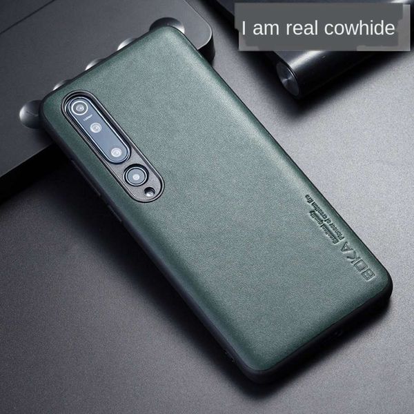 

suitable for xiaomi 10 mobile phone case 10pro anti-fall protective real cowhide trendy personality back cover ultra-thin