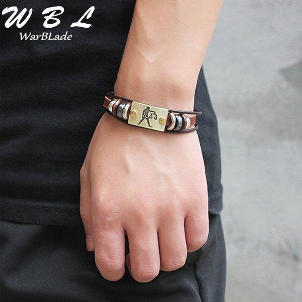 

bracelets jewelry constellations 2020 bangles fashion new 12 leather bracelet men personality zodiac signs wristband wbl