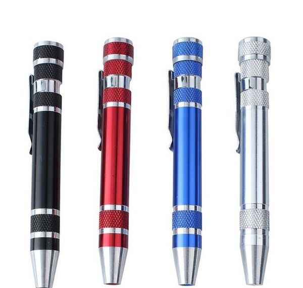 

multi-function 8 in 1 precision screwdriver with magnetic mini portable portable aluminum tool pen repair tool bbyfno ladyshome