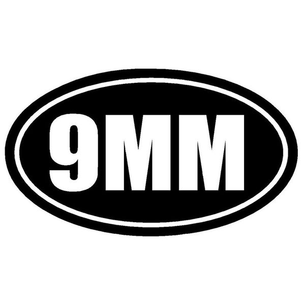

15.5x9cm 9mm vinyl decals car sticker window wall bumper gun ammo s8-0081