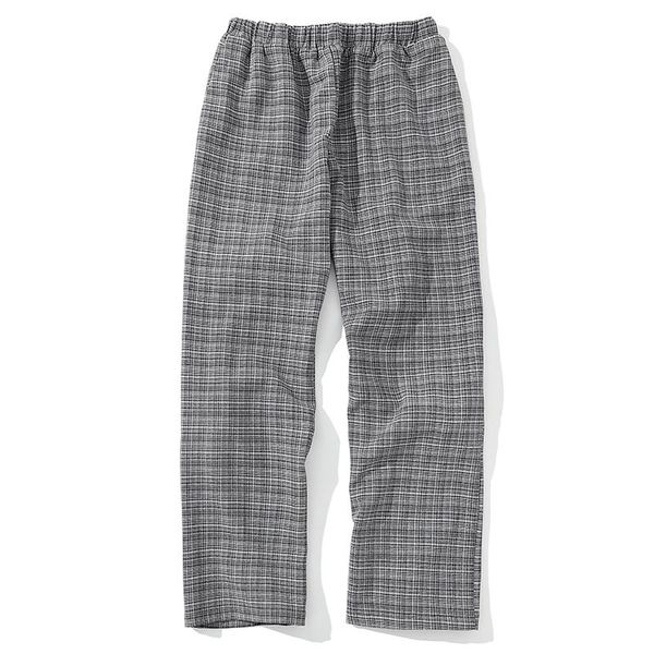 

men's pants 2021summer plaid pant men and women elastic waist trousers fashion causal full-length street sweatpants male female, Black