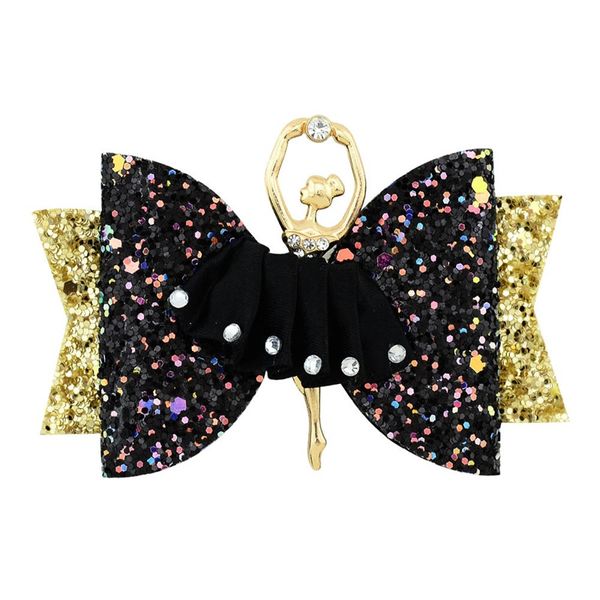 Inlay Cristal Girls Bow Lantejoulas De Pano De Pano De Pano De Pano Menina Crianças Clipe Multicolor Moda Acessórios De Cabelo Novo 3 5XH J2