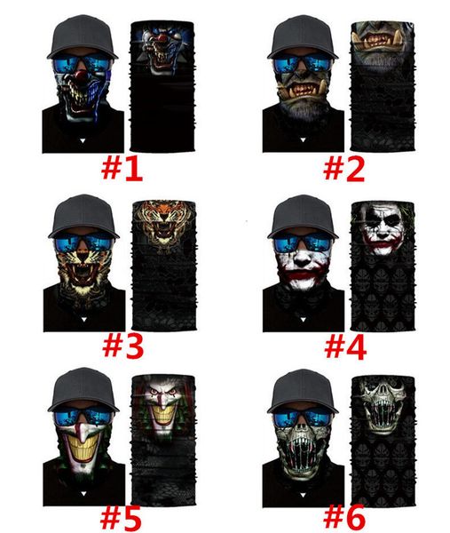 

factory magic scarf bandana designer face masks animal pattern multifunctional outdoor headscarf breathable sweat skull