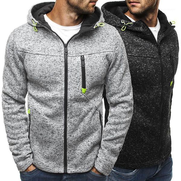 

fashion men winter slim hoodie warm hooded sweatshirt zipper up coat jacket outwear xrq881, Black;brown