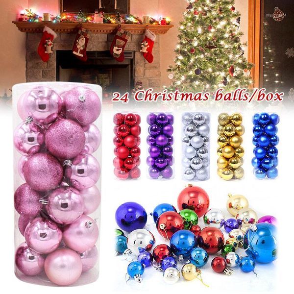 

24pcs christmas ball ornaments shatterproof christmas tree balls decorations baubles set dnj9981