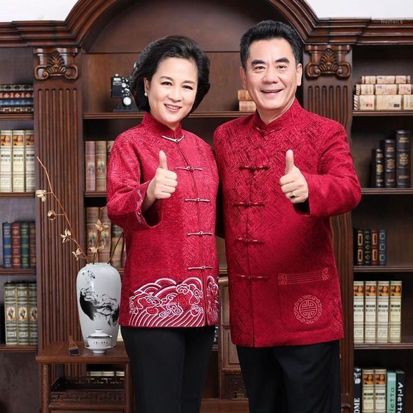 

winter blouse wedding banquet mom and dad couple men and women middle-aged hi-gong mother-in-law wedding embroidery tunic dress1, Black;brown