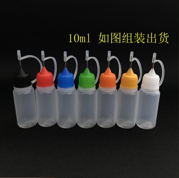 

others apparel 10ml e-cig e-liquid needle pinhole pinhole cigarette liquid oiling bottle empty e liquid vape juice plastic bottles with chil, Black;white