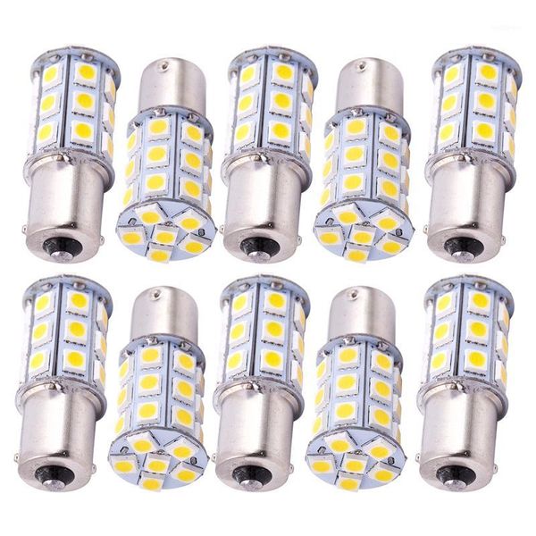 

10x warm white 27 smd led 1156 1141 1003 rv camper trailer interior light bulbs1