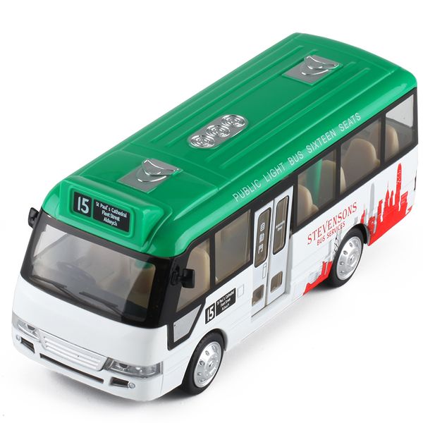 

airport pick-up minibus environmental protection public bus children simulation door return force car model toys
