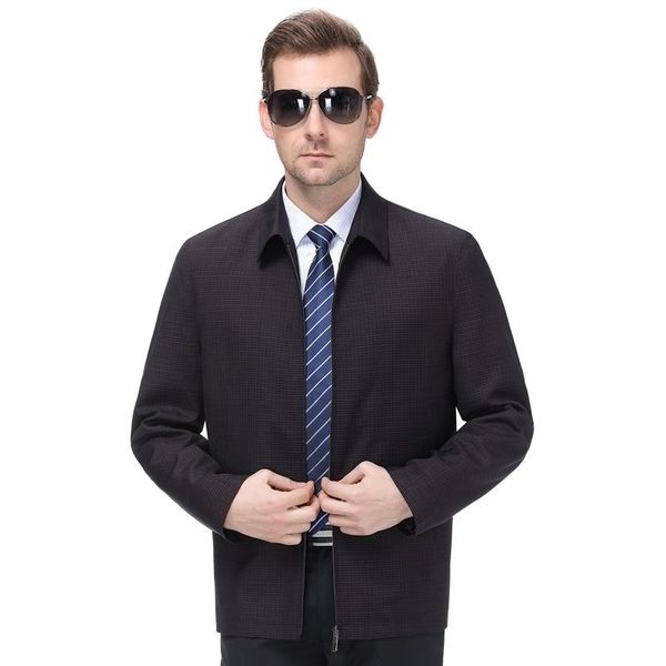 

new 8xl 7xl big plus size business casual men's jacket coat spring autumn male classic style middle-aged father loaded man coat, Black;brown