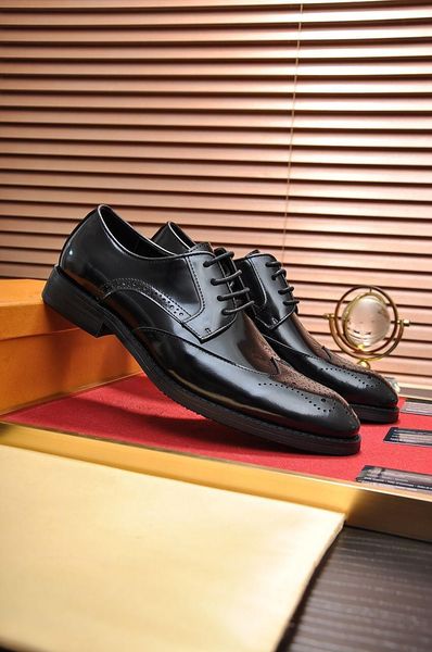 

c2 luxury brands shoes men black genuine leather business dress shoe formal wedding oxfords derby flats brogues shoes zapatos hombre 11