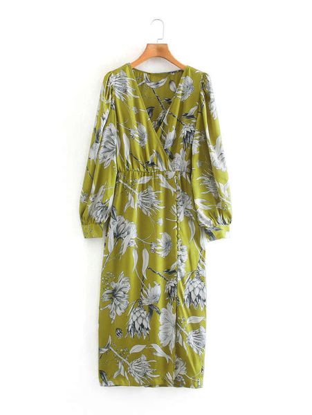 

2020 autumn women's new long sleeve printed midi dress, Black;gray