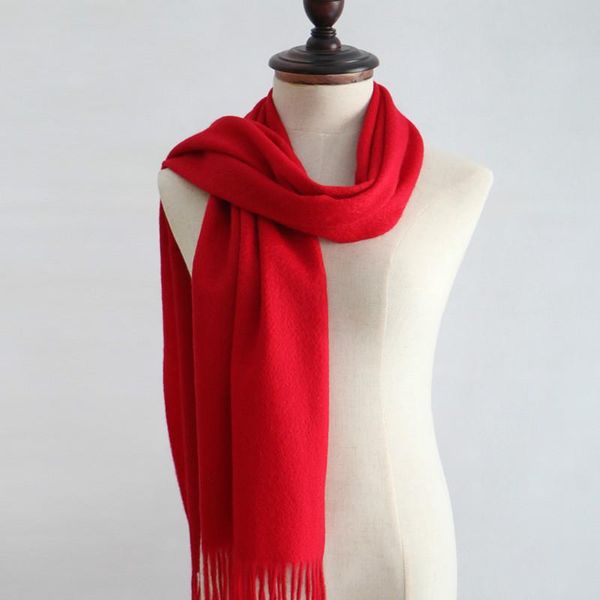 

autumn and winter new warm men and women 100% pure lamb wool solid color scarf korean bracd scarf wool scarves warp, Blue;gray