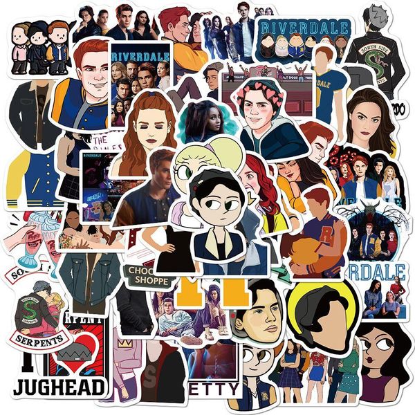 

50 шт. новое прибытие наклейки riverdale наклейки американские драмы для diy багажного ноутбука скейтборд автомобиль водонепроницаемые накле