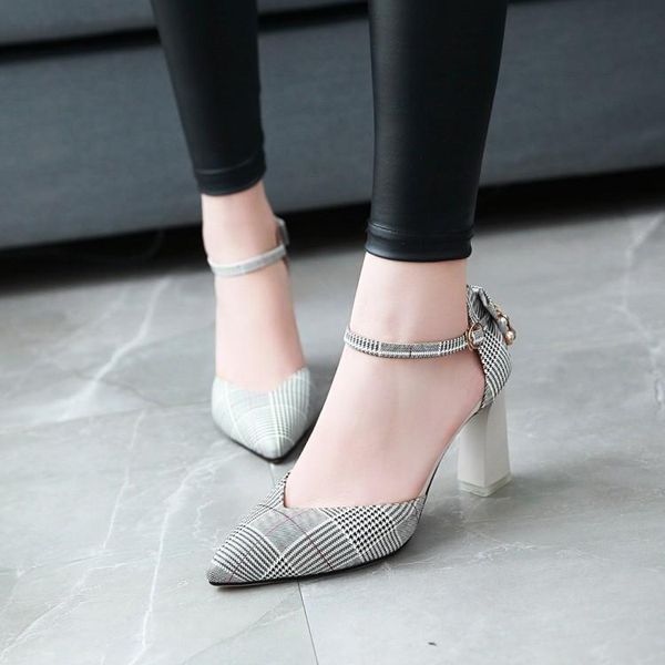

oversized high heels sandals women shoes woman summer ladies fine-heeled sandals with one-word buckle sequins, Black