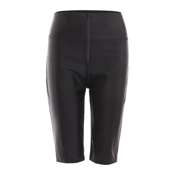 

yoga outfits 2021 women's biker shorts solid color high waist zip front active sports running skinny short leggings, White;red