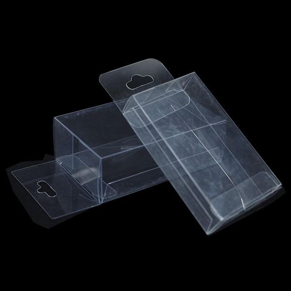 

50pcs lot pvc clear plastic packaging boxes with hang hole small craft gift wedding party favor transparent package box h bbyrdu