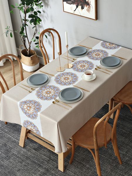 

waterproof oil proof non washable pvc rectangular tablecloth nordic ins high grade tea table cloth art desk mat